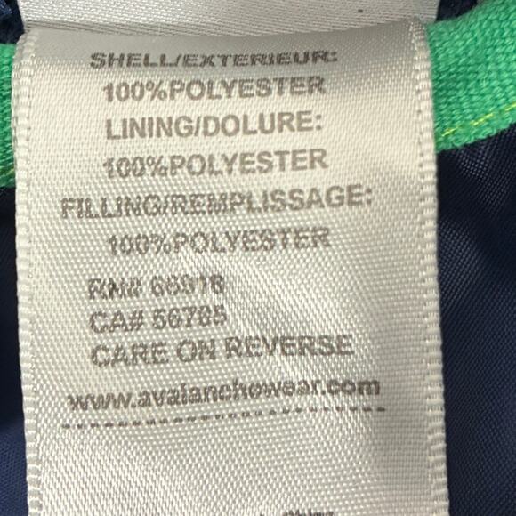 Avalanche Quilted Puffer Coat Kids 4T Navy Blue Hooded Insulated Winter - Picture 5 of 5